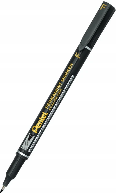 Foliopis Marker Pisak Cienki 0,6mm CD DVD Metalu Stali PENTEL NF450 Czarny_1