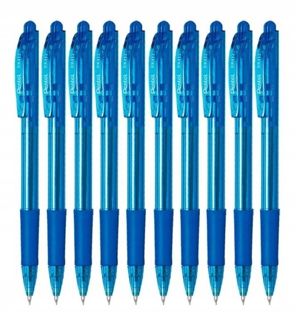 Długopis Automat Pentel Bk 417 WOW Niebieski ZESTAW 10 Sztuk_2