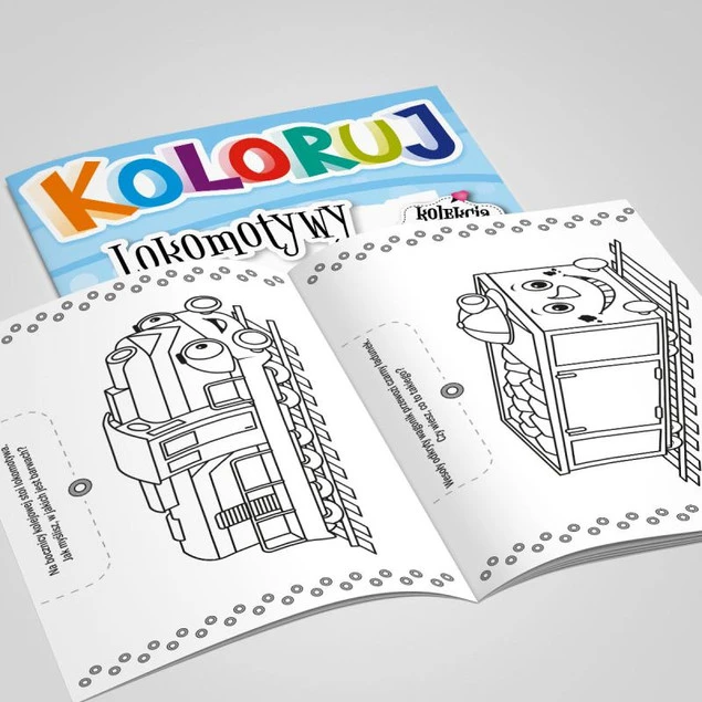 Koloruj LOKOMOTYWY Malowanka Kolorowanka Martel_2