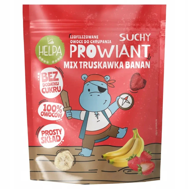 Suchy Prowiant Mix z TRUSKAWKA BANAN Liofilizowane Owoce 20g Helpa_1