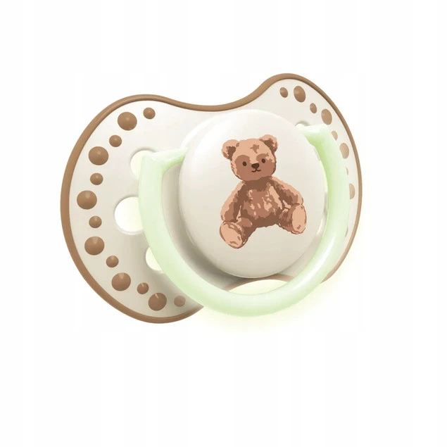 Smoczek Silikonowy Dynamiczny LOVI 0-6m 2 szt. MIŚ Teddy Love Świecący_5