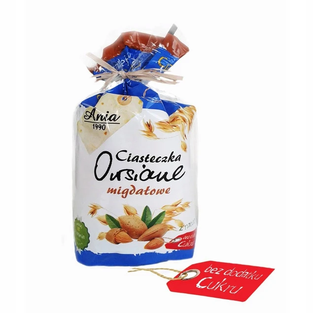 Ciasteczka Owsiane Migdałowe Bez Dodatku Cukru 150g Ania_1