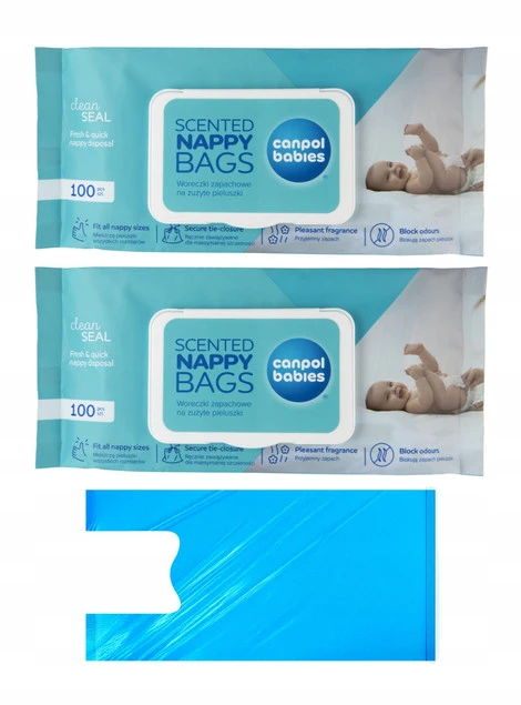 CANPOL Woreczki Na Pieluszki ZAPACHOWE Zużyte Pieluszki 100 szt. 70/003 x2_1