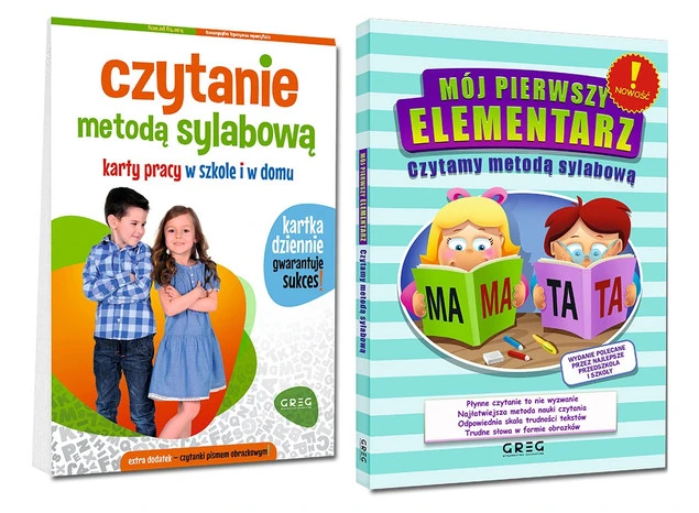 Pakiet Czytanie Metodą Sylabową Karty Pracy + Pierwszy Elementarz Greg_1