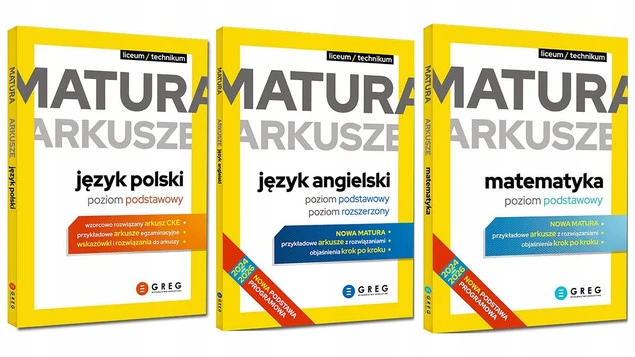 3w1 ARKUSZE MATURA 2026 Polski + Matematyka + Angielski GREG_1