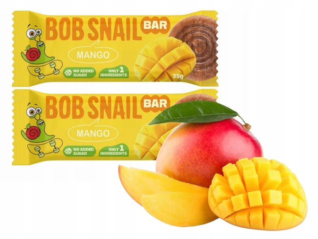 BOB SNAIL Batonik Przekąska MANGO Bez Dodatku Cukru 35g x2_1