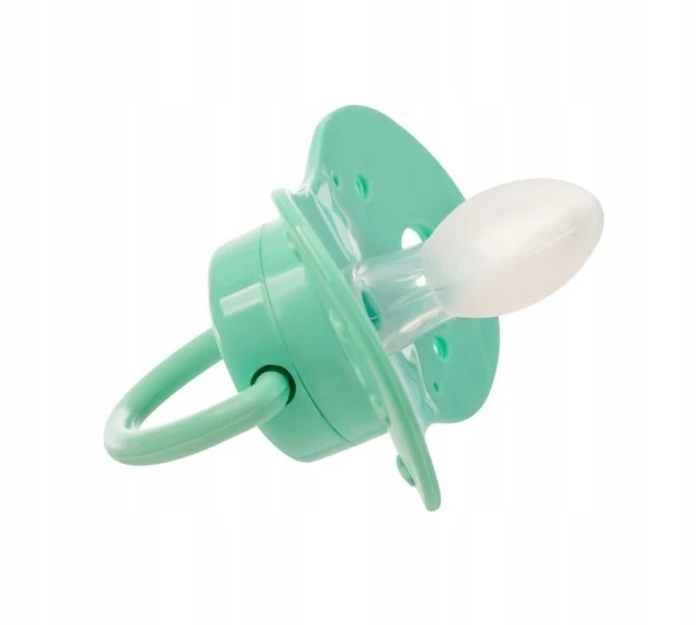 AKUKU Smoczek USPOKAJAJĄCY SILIKONOWY Symetryczny DINO Zielony 6-12m+_3