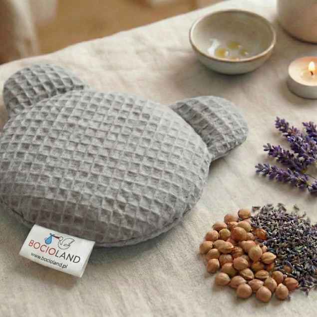 BOCIOLAND Termofor z PESTEK WIŚNI Medyczny Antyalergiczny Na Ból SZARY 180g_2