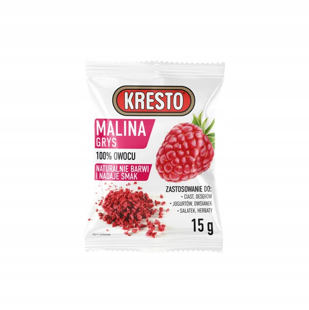 KRESTO Malina Liofilizowana Grys w zastosowaniu