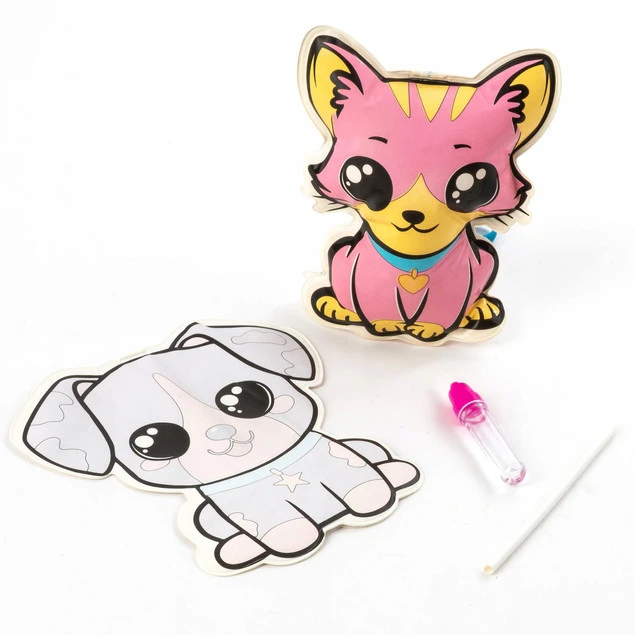 Malowanie Wodą 3D ZWIERZAKI Zestaw Kreatywny Kidea_5