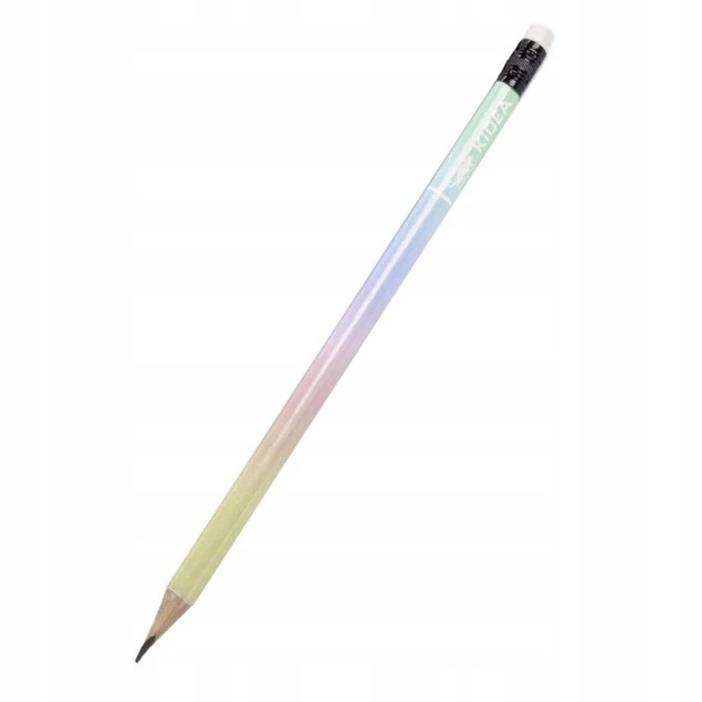 Ołówek Szkolny Trójkątny Z Gumką Twardość HB PASTELOWY ZWIERZĘTA Kidea x3_2