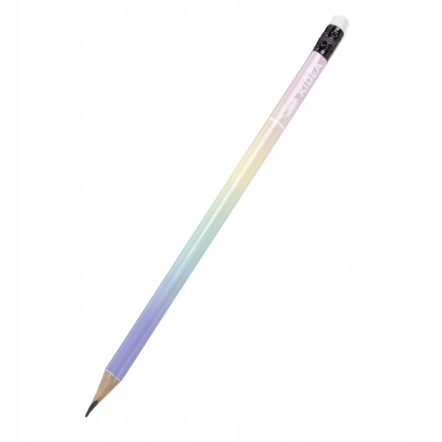 Ołówek Szkolny Trójkątny Z Gumką Twardość HB PASTELOWY ZWIERZĘTA Kidea x48_4