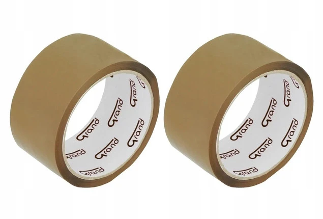 Taśma Pakowa Klejąca 48x50m Akryl Brązowa 1 Rolka Grand x2_1