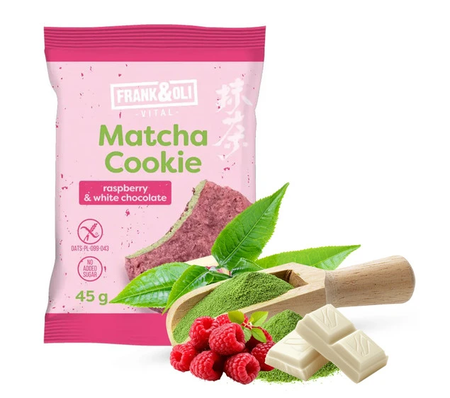FRANK&OLI Ciastko Miękkie Owsiane MATCHA MALINY BIAŁA CZEKOLADA 45g_1