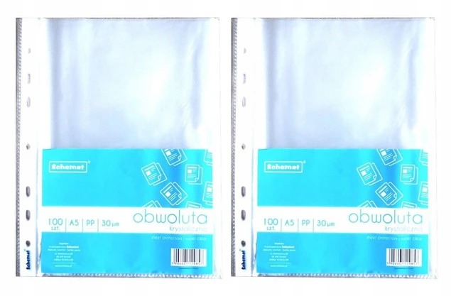 OBWOLUTA Koszulka Na Dokumenty Grubość 30 MIC Format A5 100szt. SCHEMAT x2_1