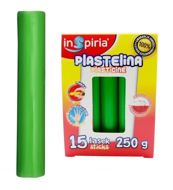 Plastelina ZIELONA Komplet 15 Lasek Szkolna Plastyczna 250g Inspiria x5_2