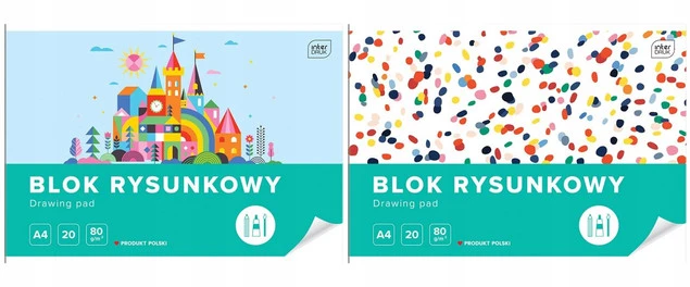 Blok Rysunkowy BIAŁY Dla Dzieci Szkoła Plastyka A4/20k 80g Interdruk x2_1