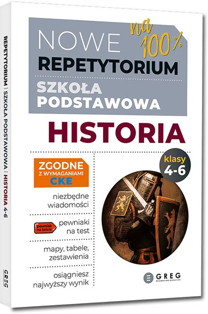 Nowe Repetytorium Szkoła Podstawowa HISTORIA kl. 4-6 2026 Greg okładka