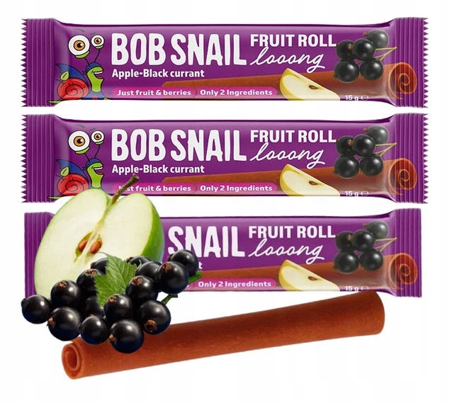 Zdrowa przekąska Bob Snail Fruit Roll Looong Jabłko Porzeczka