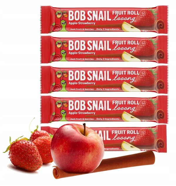 BOB SNAIL Przekąska Fruit Roll Looong Jabłko Truskawka