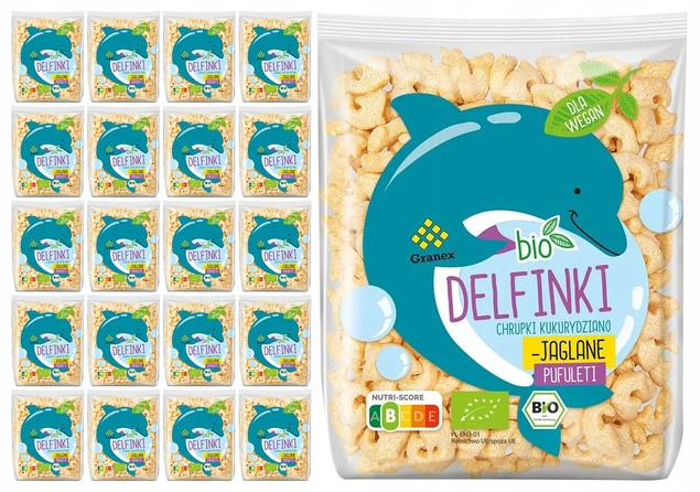 Chrupki Kukurydziano Jaglane Delfinki BIO 80g GRANEX x21