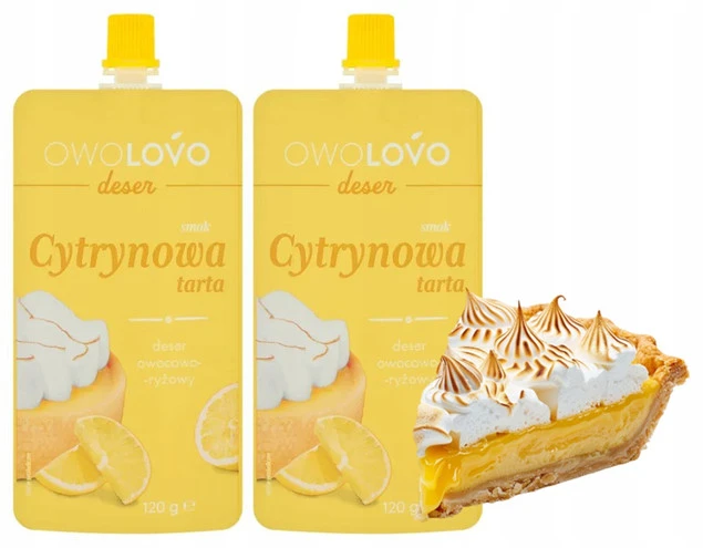 OWOLOVO Deser o Smaku TARTY CYTRYNOWEJ Lekki 120g x2