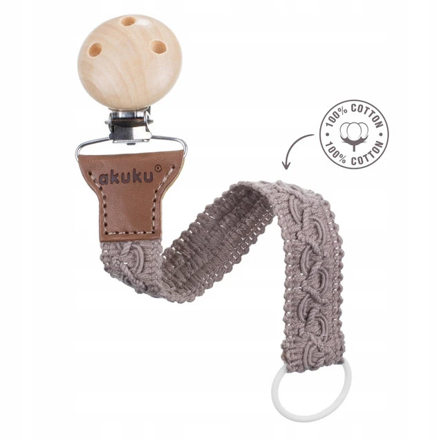 Bawełniana zawieszka do smoczka Akuku 100% cotton