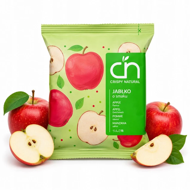 Jabłko Naturalne suszone chipsy plastry z jabłka CRISPY NATURAL 18 g