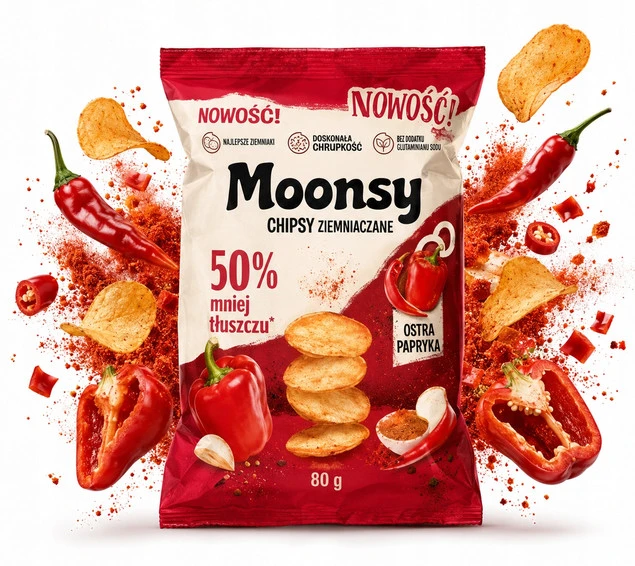 Moonsy Chipsy Ziemniaczane Paprykowe 60g Chrupki Bez Glutenu Lekkie_1