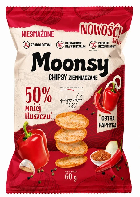 Moonsy Chipsy Ziemniaczane Paprykowe 60g Chrupki Bez Glutenu Lekkie_2
