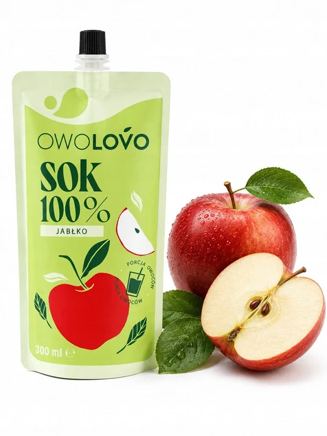 Owolovo sok jabłkowy 100% tubka saszetka 300ml_1