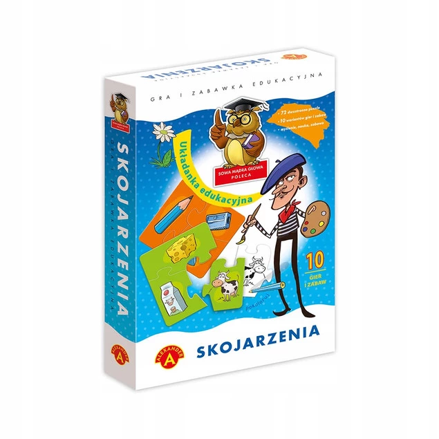 SKOJARZENIA Gra Planszowa Koncentracja Logiczne Myślenie 3+ Alexander 1317_2