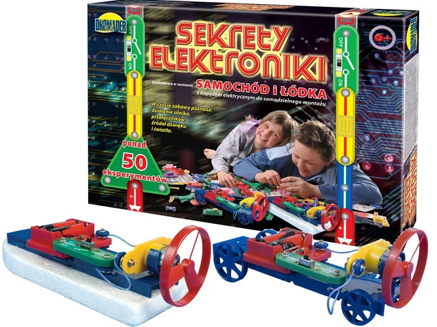 Mały Elektronik SEKRETY ELEKTRONIKI Samochód i Łódka 6+ Dromader 9575_1