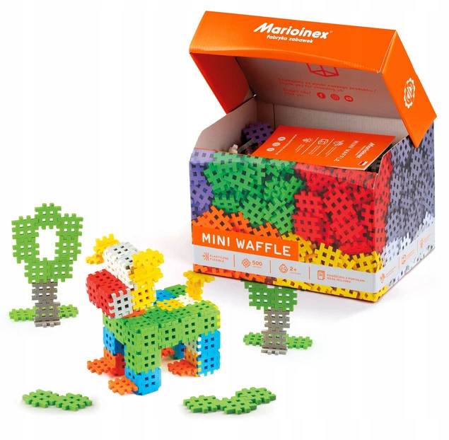 Marioinex Klocki Wafle Mini, 500 Sztuk Kreatywne 2+_1