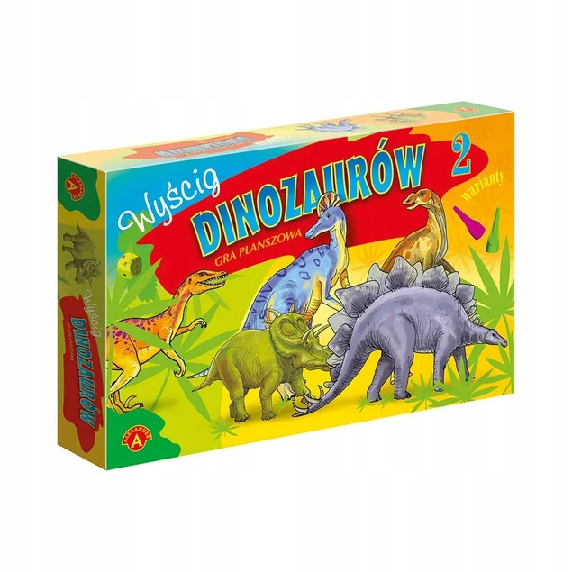 Wyścig Dinozaurów Gra Planszowa 2 Warianty Gry Dla Dzieci 6+ Alexander 0558_2