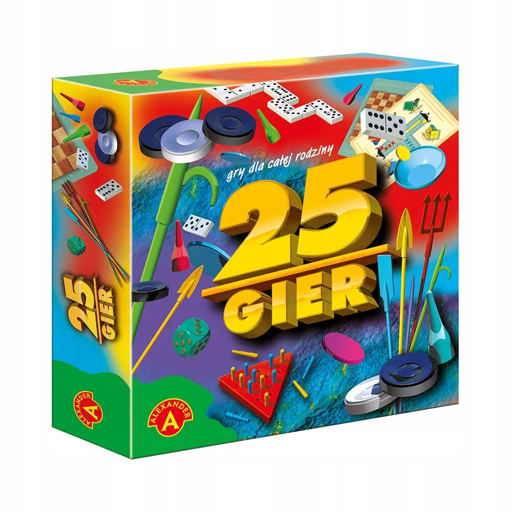Gry x25 Warcaby Chińczyk Trójkąt Bierki Pchełki 5+ Alexander 0157_2