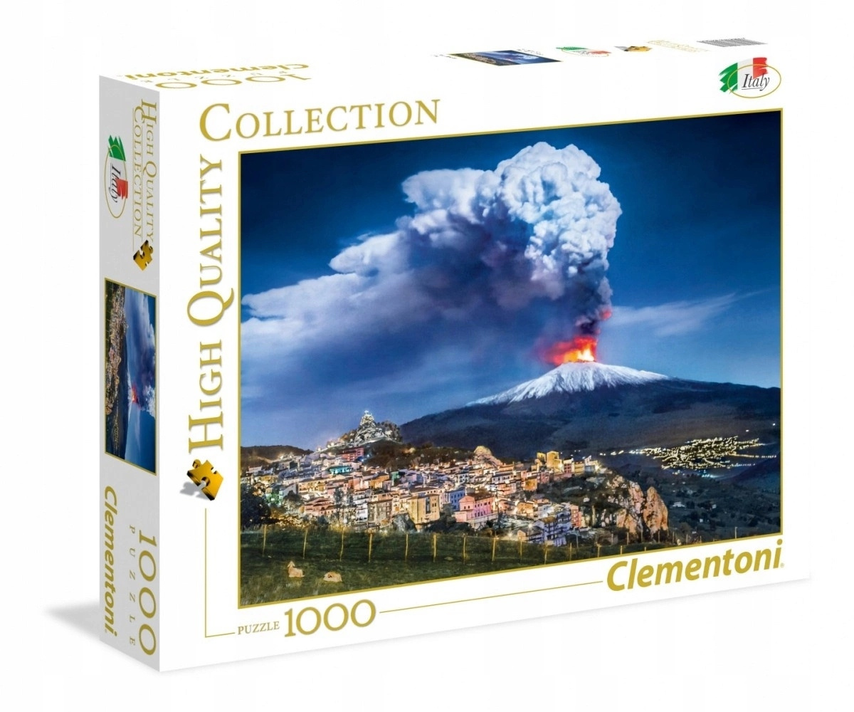Puzzle 1000 Układanka Wulkan ETNA Włochy Krajobraz 8+ Clementoni 39453_1