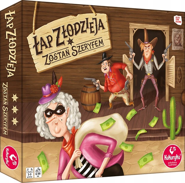 Łap Złodzieja Zostań Szeryfem Gra Planszowa Dla Dzieci Rodzinna 6+ Kukuryku_7