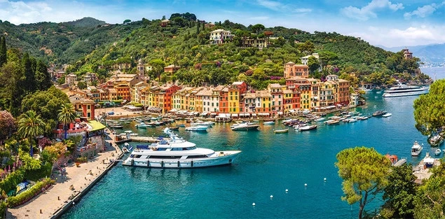 Puzzle 4000 Układanka Krajobraz WŁOCHY Portofino Wzgórze 9+ Castorland_1