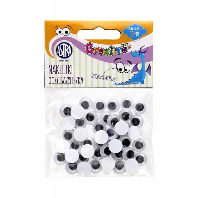Oczy Samoprzylepne 10 mm Astra Creativo Oczy Bazyliszka