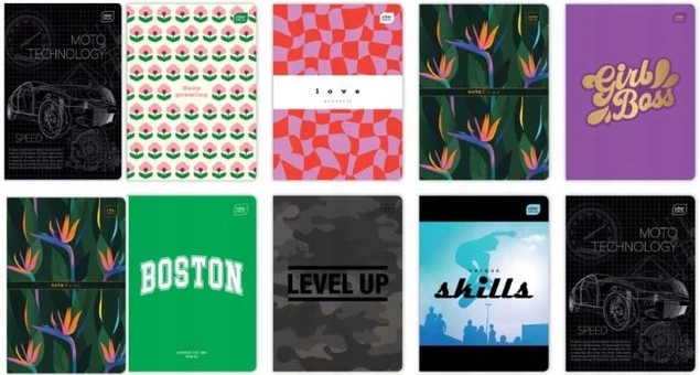 Zeszyt A5 60 Kartek Kratka MIX WZORÓW Interdruk_2