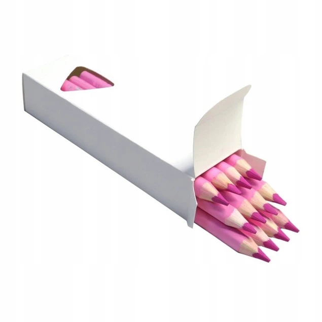 Kredki Trójkątne Grube RÓŻOWE op. 12 Sztuk Bambino_3