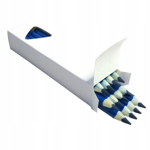 Kredki Trójkątne Grube GRANATOWE op. 12 Sztuk Bambino_3