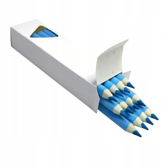 Kredki Trójkątne Grube NIEBIESKIE op. 12 Sztuk Bambino_3