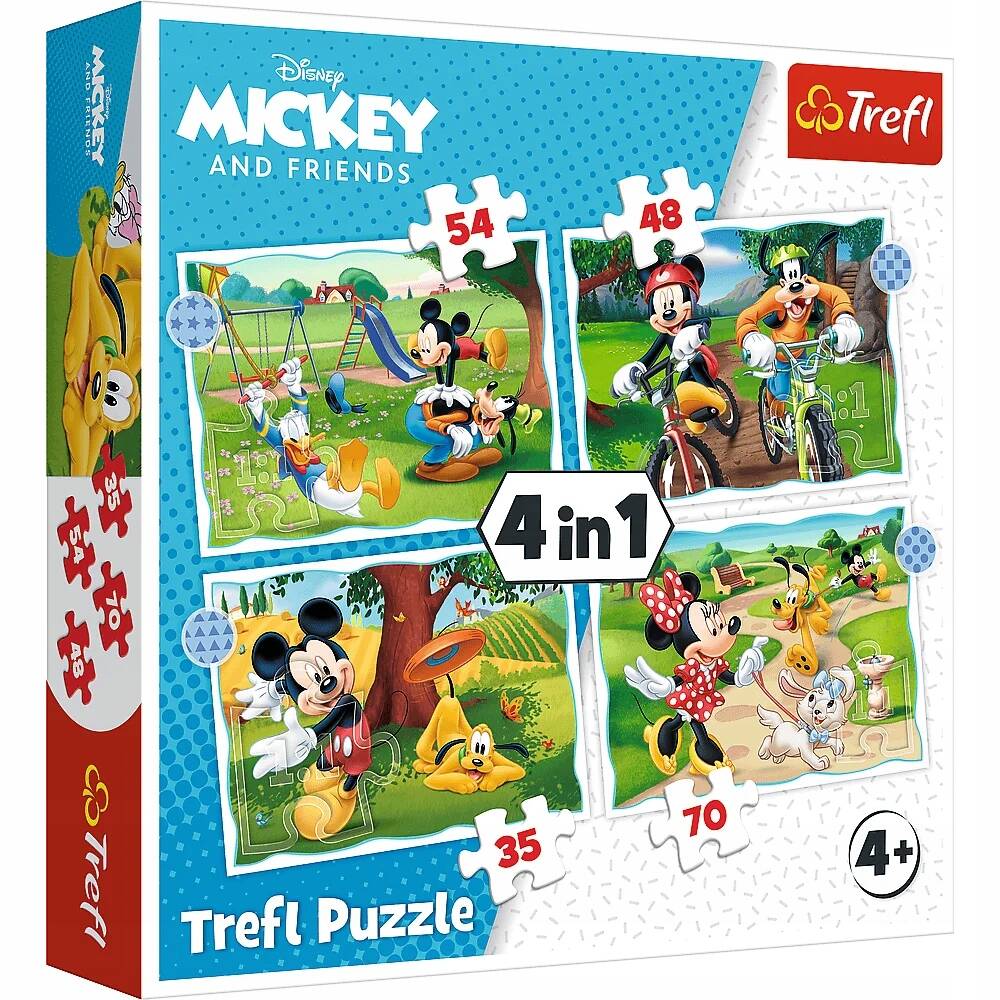 Puzzle 4w1 Układanka Disney MYSZKA MIKI i Przyjaciele Goofy 4+ Trefl 34604_6