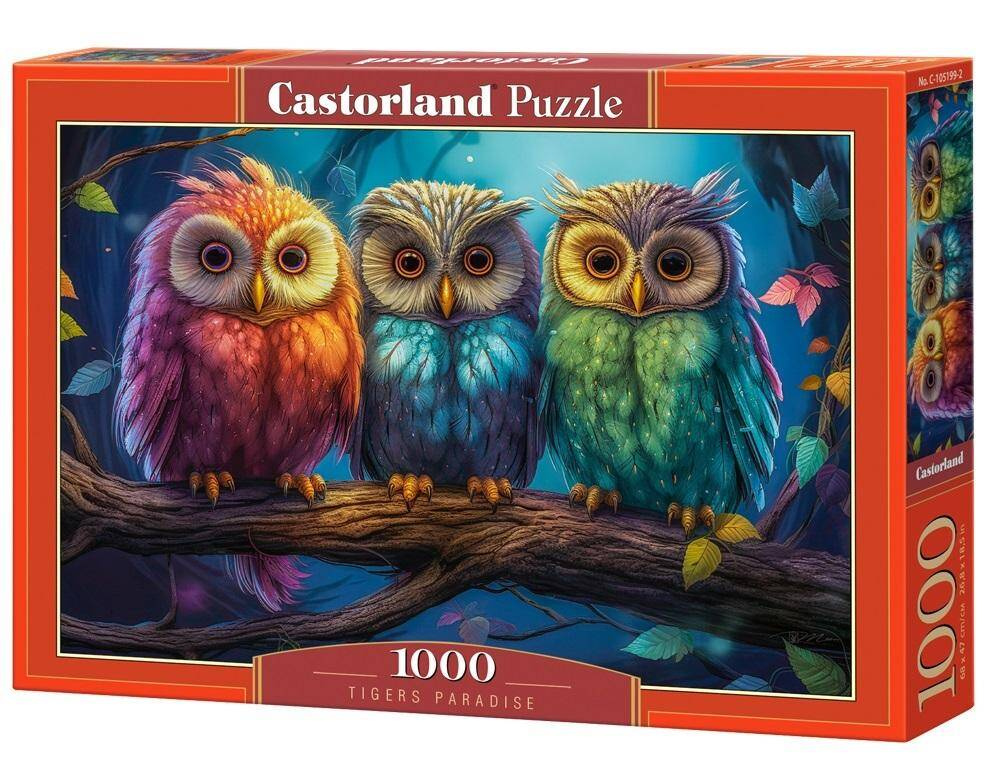 Puzzle 1000 Układanka Małe SOWY Sówki Ptaki Ptaszki Obraz 9+ Castorland_1