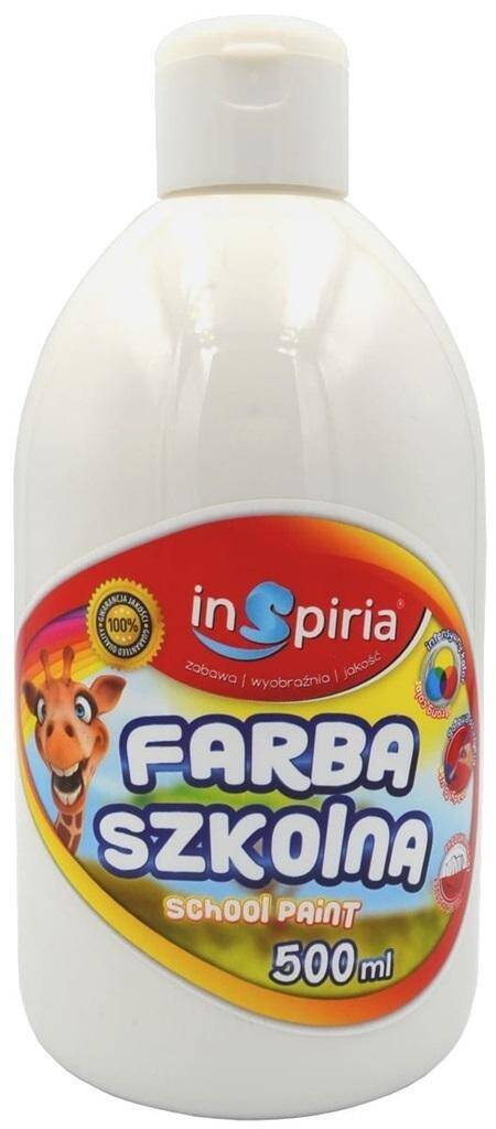 Farba Plakatowa Szkolna 500ml BIAŁA Inspiria 7932_1