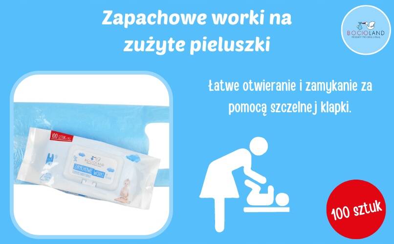 2x BOCIOLAND Zapachowe Worki Na Zużyte Pieluszki 200szt_2