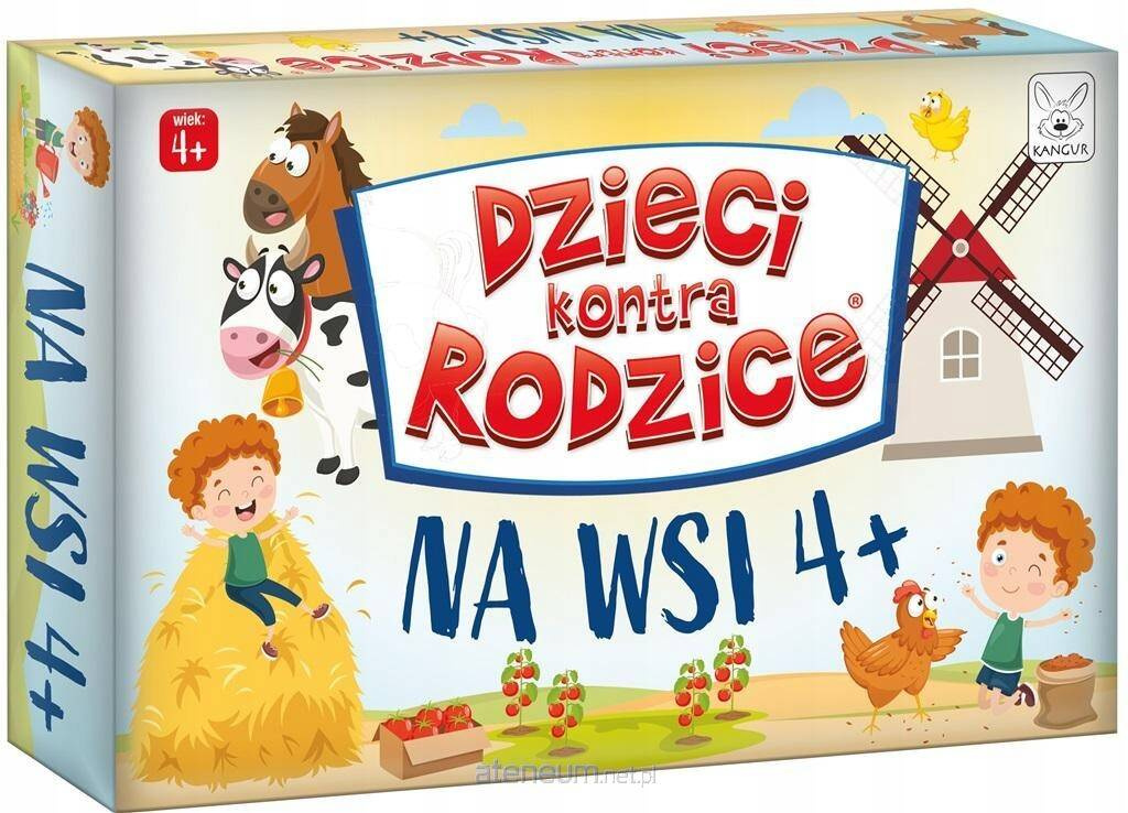 Dzieci Kontra Rodzice Na Wsi Gra Rodzinna Zagadki Rysunkowe 4+ Kangur_1