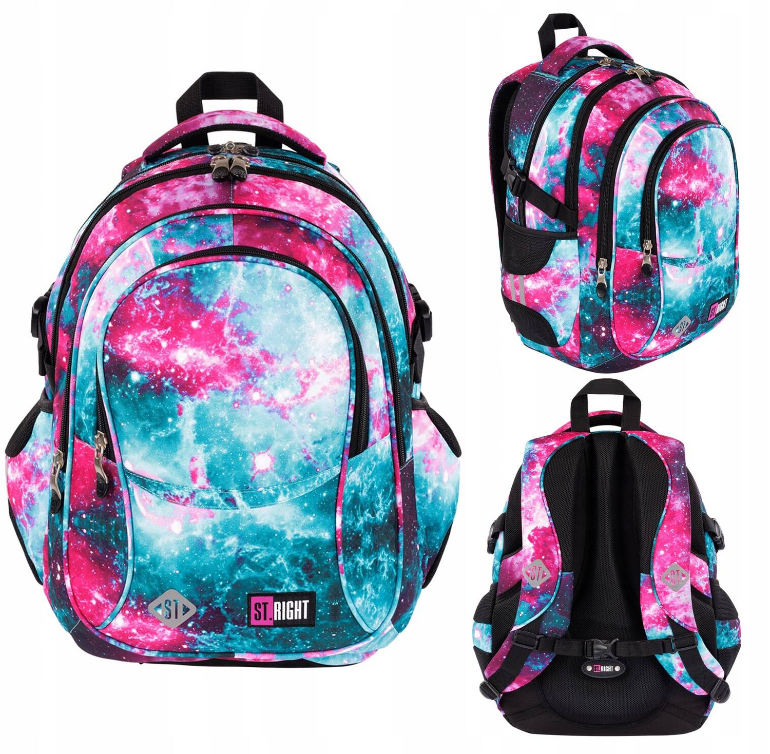 Plecak Szkolny Tornister Młodzieżowy 4-Komorowy NEBULA 23l St.Right_1